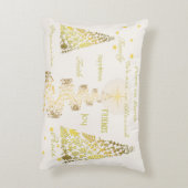 Kerstgoud en crème Accent Pillow Accent Kussen (Achterkant (Verticaal))