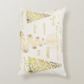Kerstgoud en crème Accent Pillow Accent Kussen (Voorkant(Verticaal))