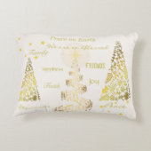 Kerstgoud en crème Accent Pillow Accent Kussen (Achterkant)