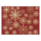 Kerstgoud en rode sneeuwvlok tafelkleed (Voorkant (Horizontaal))