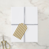 Kerstgoud en witte gestreept Labels Cadeaulabel (Met Touw)