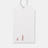 Kerstgoud en witte gestreept Labels Cadeaulabel (Achterkant)