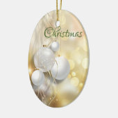 Kerstgoud en witte Ornamenten (Links)