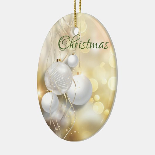 Kerstgoud en witte Ornamenten (Links)
