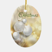 Kerstgoud en witte Ornamenten (Voorkant)