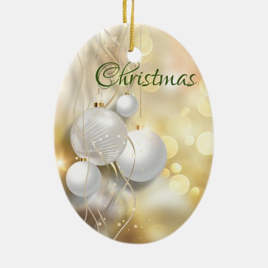 Kerstgoud en witte Ornamenten (Achterkant)