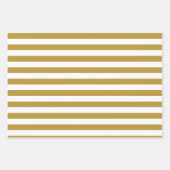 Kerstgoud en witte streep inpakpapier vel (Voorkant)