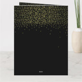 Kerstgoud en zwarte nachtelijke hemel en gouden Be Kaart (Achterkant)