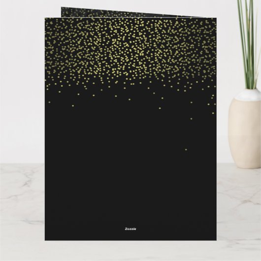 Kerstgoud en zwarte nachtelijke hemel en gouden Be Kaart (Achterkant)