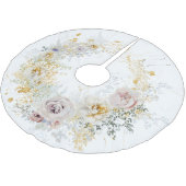 Kerstgoud Floral Wreath Kerstboom Rok (Gekanteld)