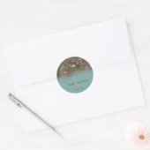 Kerstgoud, hart, sneeuwvlok, ballen ronde sticker (Envelop)