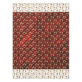 Kerstgoud Holly op feestrood Tafelkleed (Voorkant)