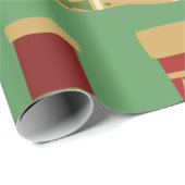 Kerstgoud, rode, groene Sokken Cadeaupapier (Rol Hoek)