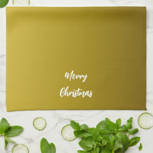 kerstgoud theedoek (Gevouwen)