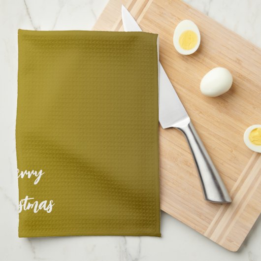 kerstgoud theedoek (Quarter Fold)