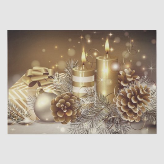 Kerstgoud tissuepapier (Voorkant)