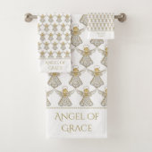 Kerstgoud/witte Filigree Angel of Grace Bad Handdoek (Insitu)
