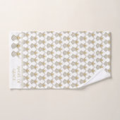Kerstgoud/witte Filigree Angel of Grace Bad Handdoek (Handdoek)