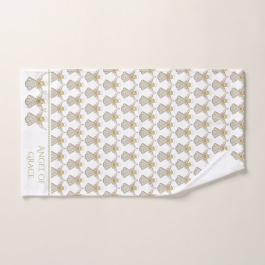 Kerstgoud/witte Filigree Angel of Grace Bad Handdoek (Handdoek)