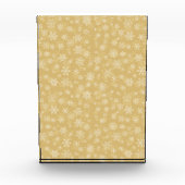 Kerstgoud, witte sneeuwvlokken fotoblokken (Voorkant)