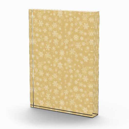 Kerstgoud, witte sneeuwvlokken fotoblokken (Rechts)