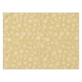 Kerstgoud, witte sneeuwvlokken tafelkleed (Voorkant (Horizontaal))