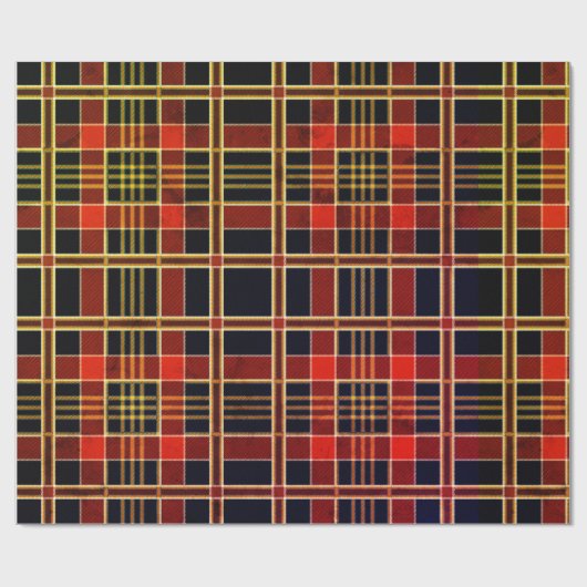 Kerstgoud/zwart/rood speldenband | Papier voor onm (Vlak)