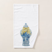 Kerstgoudblauw witte gember handdoekset bad handdoek (Handdoek)