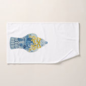 Kerstgoudblauw witte gember handdoekset bad handdoek (Handdoek)