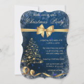 kerstgoudboom, Bow, uitnodiging van de Bedrijfs va (Voorkant)