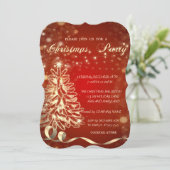 kerstgoudboom, uitnodiging van de ondernemingspart (Staand voorkant)