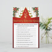 Kerstgoudboomzuriery Rhyme Quiz baby shower (Staand voorkant)