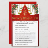 Kerstgoudboomzuriery Rhyme Quiz baby shower (Voorkant / Achterkant)
