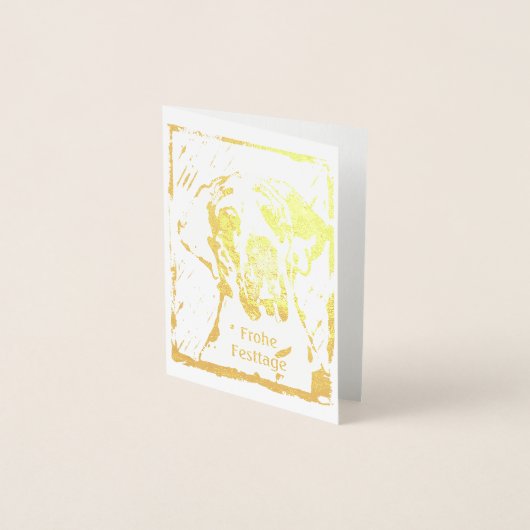 Kerstgouddanskaarten Folie Kaarten (Voorkant)