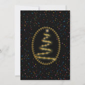 Kerstgouden boom kleurrijke glitter Black Kaart (Achterkant)