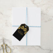 Kerstgouden Cadeaubijsluiter Cadeaulabel (Met Touw)