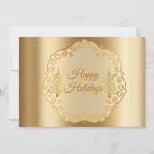 Kerstgouden Feestdagen Kaart (Achterkant)