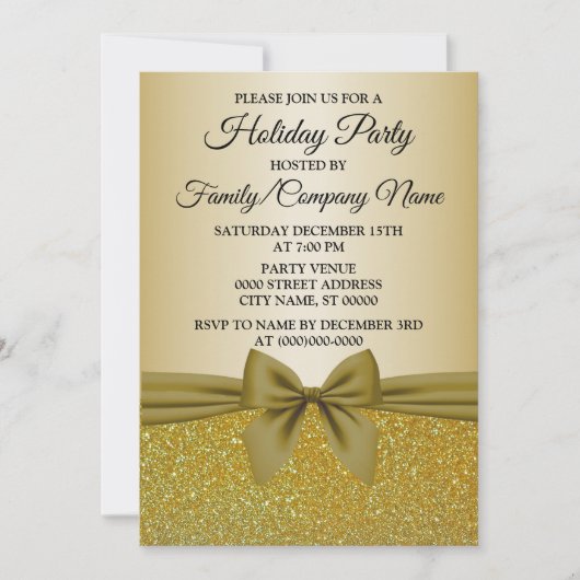 Kerstgouden Feestdagen Kaart (Voorkant)