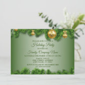 Kerstgouden Feestdagen Kaart (Staand voorkant)