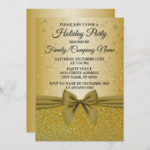 Kerstgouden Feestdagen Kaart (Voorkant / Achterkant)