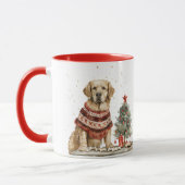 kerstgouden herriever Dog Mok (Links)