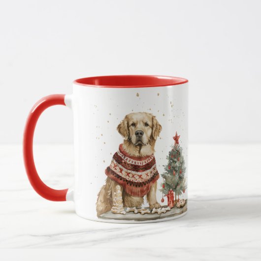 kerstgouden herriever Dog Mok (Links)