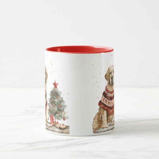 kerstgouden herriever Dog Mok (Midden)