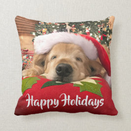 Kerstgouden koortsnaveldog onder de boom kussen