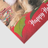 Kerstgouden koortsnaveldog onder de boom tissuepapier (Detail)