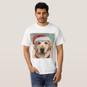 kerstgouden labrador, cadeau voor Hondenliefhebber T-shirt (Voorkant volledig)