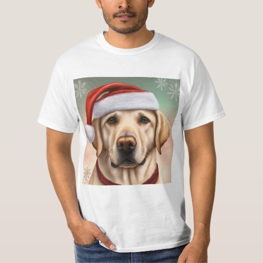kerstgouden labrador, cadeau voor Hondenliefhebber T-shirt (Voorkant)