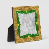 Kerstgouden Lijst Plaque Fotoplaat (Voorkant)