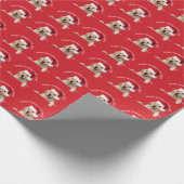 Kerstgouden lippenstift met een kruidenierslippens cadeaupapier (Hoek)