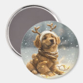 kerstgouden reckettingen magneet (Voorkant / Achterkant)